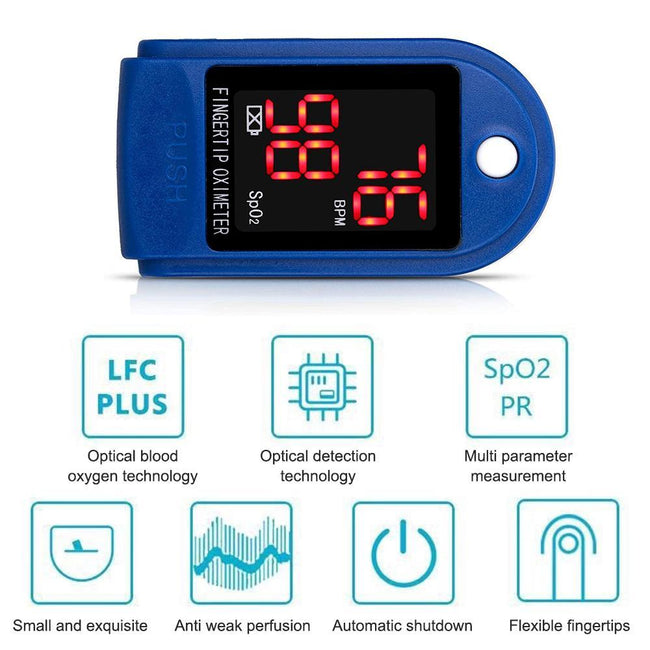 TOMSHOO Digital Blood Pressure Pulse Oximeter LED Oximetro blood oxygen Heart Rate Monitor SpO2 Health Monitors Oximetro De Dedo