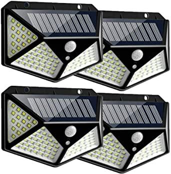 LED  Solar Powered Garden Security Lights Motion Sensor PIR 4 Pack