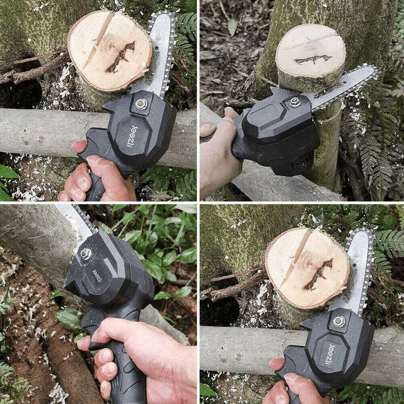 Mini Cordless Chainsaw- Saw Wood Cutter 2 Battery 800W 88V