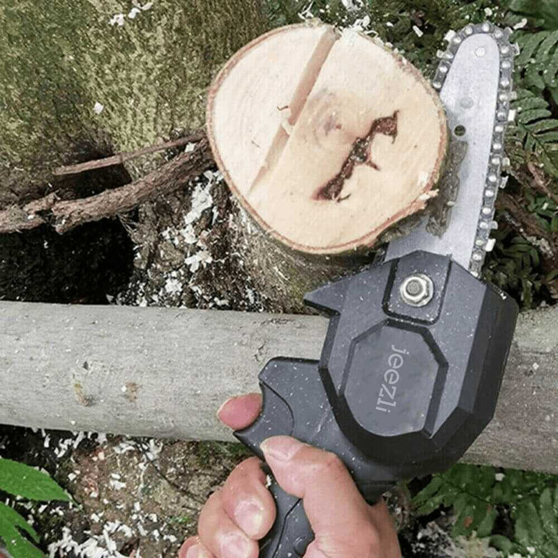 Mini Cordless Chainsaw- Saw Wood Cutter 2 Battery 800W 88V