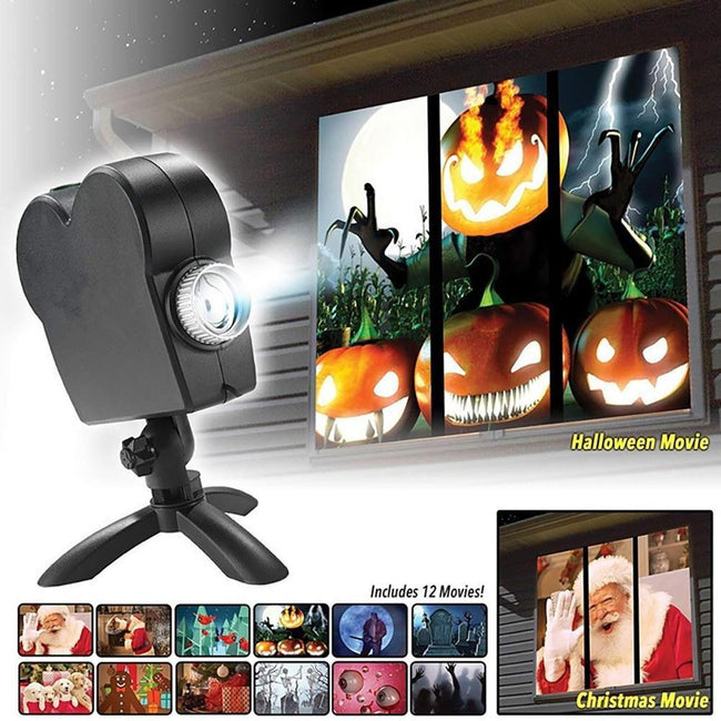 Halloween Christmas 12 Movies Laser Projector
