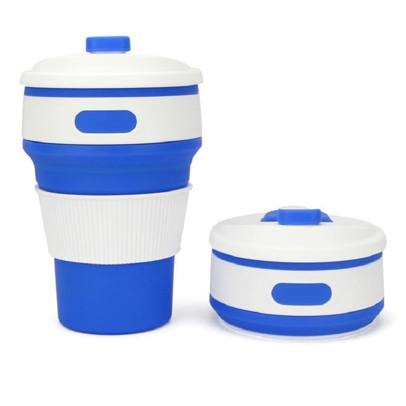 Collapsible BPA FREE Silicone Travel Coffee Mug Cup