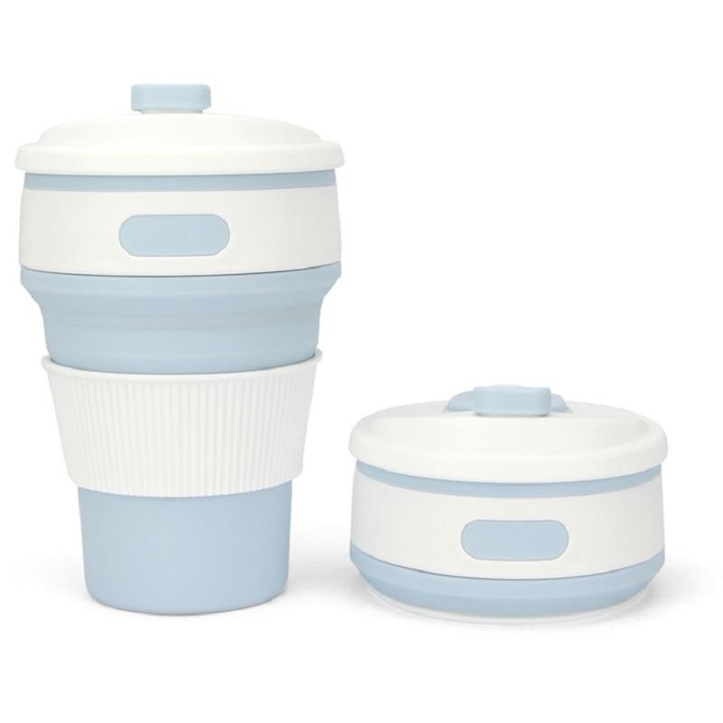 Collapsible BPA FREE Silicone Travel Coffee Mug Cup