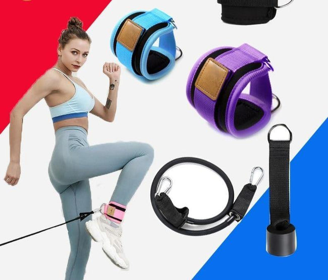 D Ring Ankle Strap Resistance Bands Booty Butt Workout