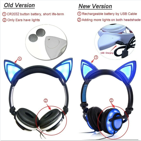 Cat Ear LED Headphones