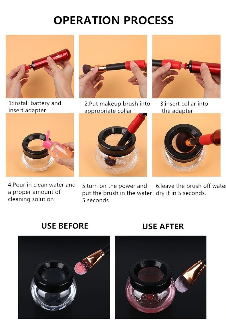 Spinning Makeup Brusher Cleaner - Spin Dryer Makeup Machine - Makeup Brushers Cleaner