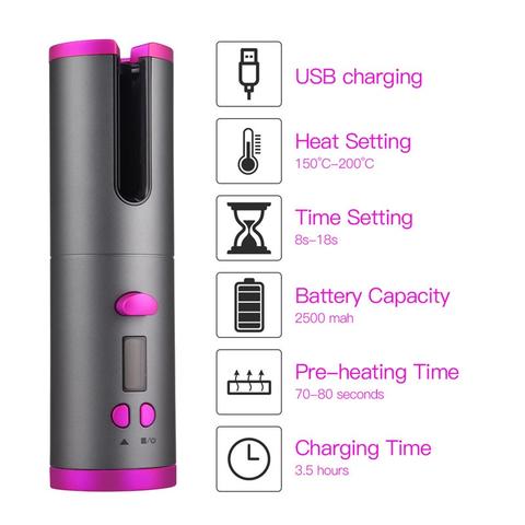 Cordless Auto Rotating Hair Curler