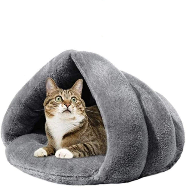 PresentPet Cosy Heated Cat Bed - Grey / S