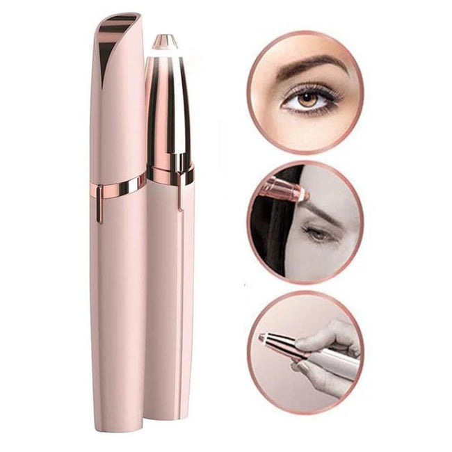 Mini Electric Hair Trimmer Pen for Flawless Brows with built-in light