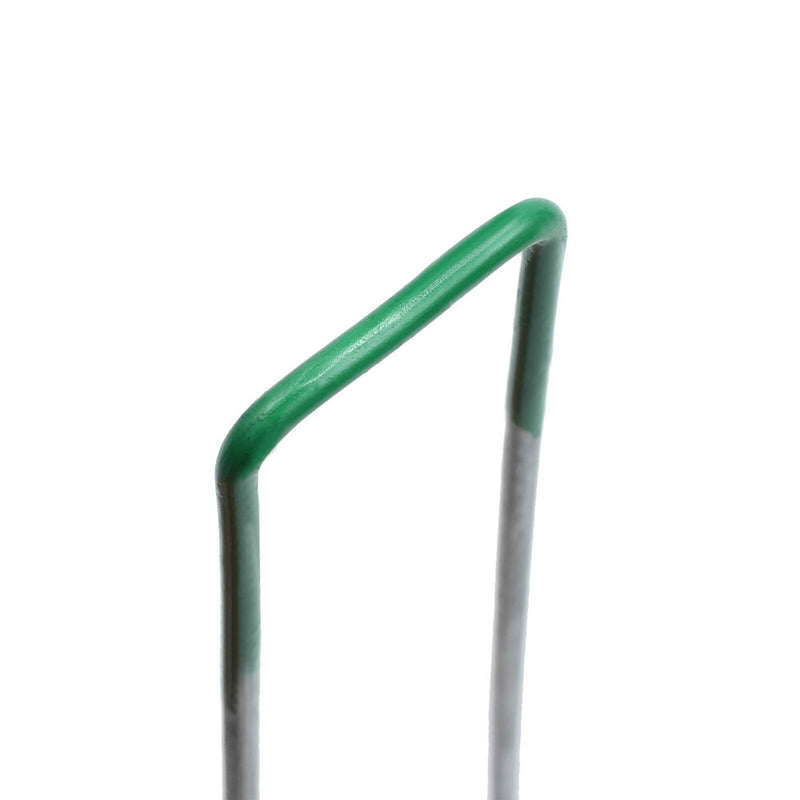 100x Artificial Grass Pins Green Galvanised Metal U Pegs Membrane Fabric Staple
