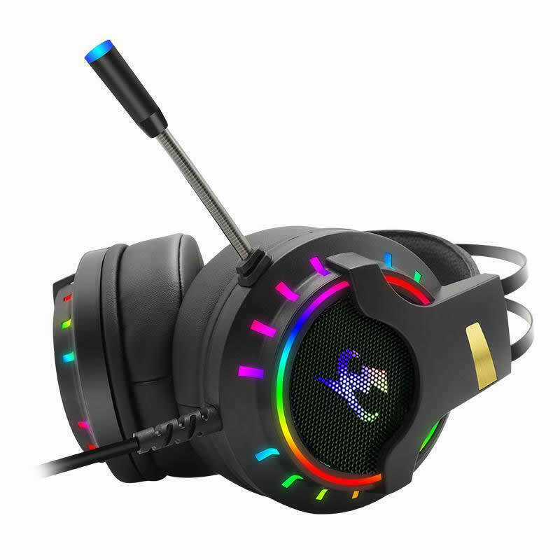 Gaming Keyboard Mouse and Headset Set Rainbow LED USB For PC Laptop PS4 Xbox One