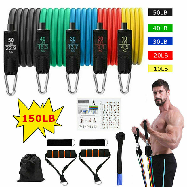 Fitness Resistance Bands Set Home Gyms Workout