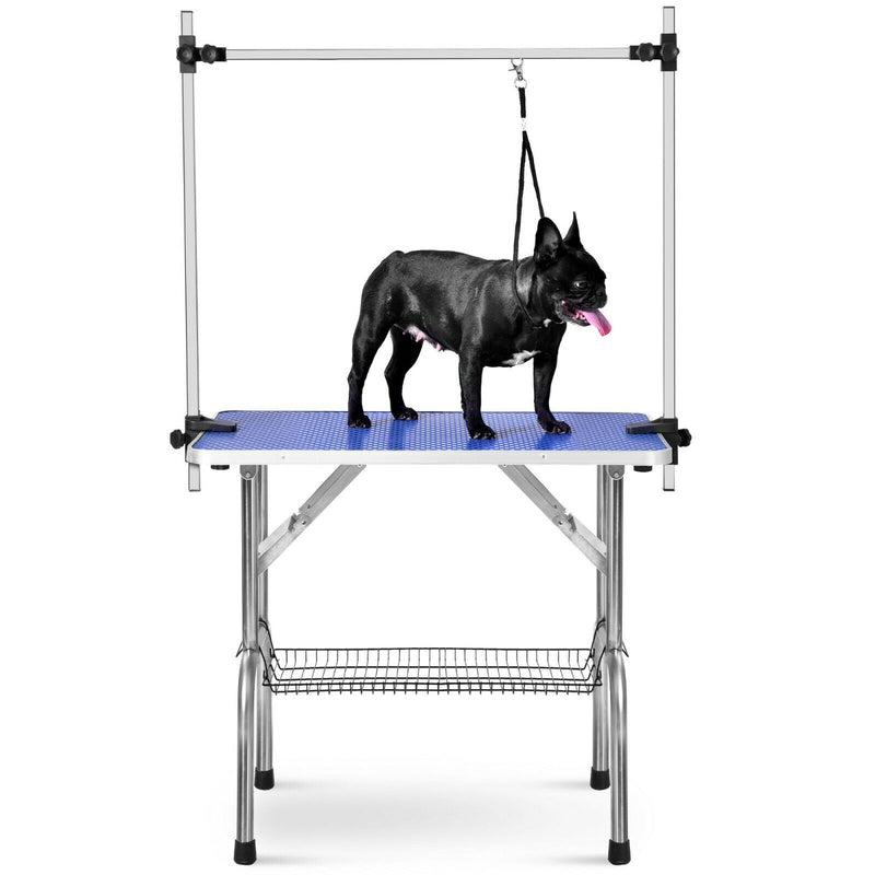 Dog Pet Grooming Table 2 Arm Adjustable Folding Bath Height Non Slip Top 36" BTM