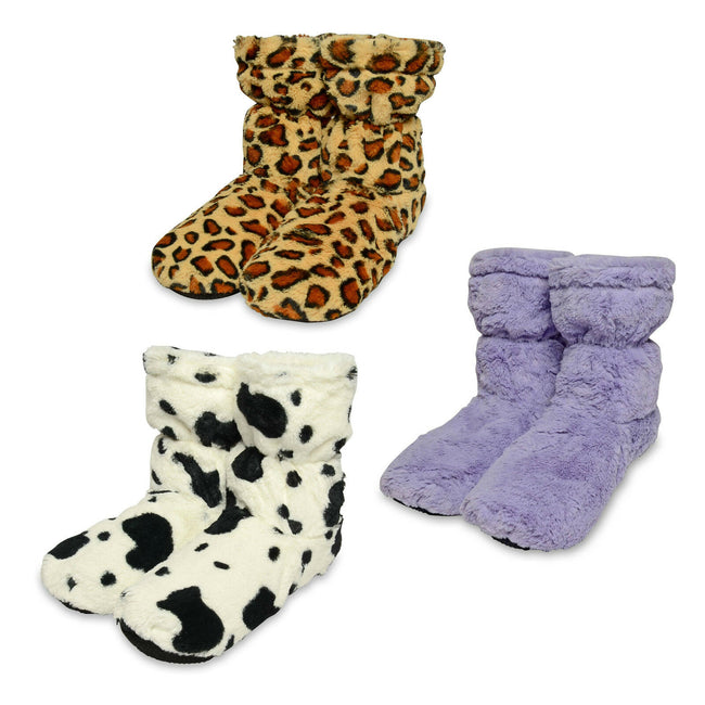 Cozy Toes Microwavable Slipper Boots  Feet Warmers