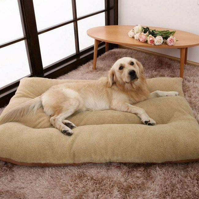 Dog Bed Pet Cat Puppy Deluxe Faux Fur Washable Fleece Cushion Extra Large Size