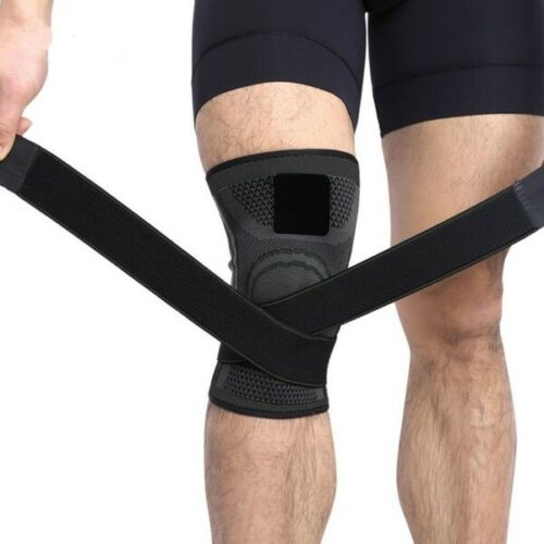 1 Pair Knee Brace Supports with Adjustable Straps, Compression Knee Sleeve for Pain Relief,