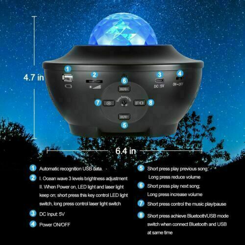 Galaxy Projector, Star Sky Bluetooth and Remote Control